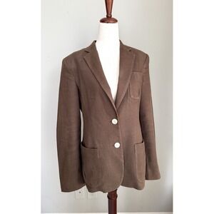 Ralph Lauren Women's Linen Blazer Jacket Lined Brown Size 4